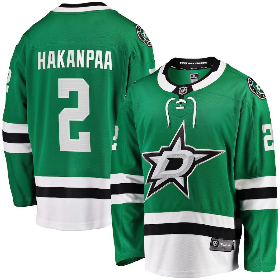 Men Dallas Stars #2 Jani Hakanpaa Fanatics Branded Kelly Green Home Breakaway Player NHL Jersey